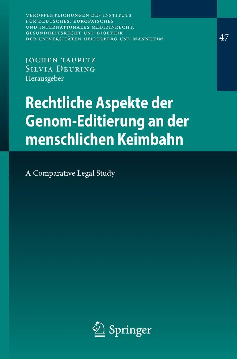 Cover: 9783662590270 | Rechtliche Aspekte der Genom-Editierung an der menschlichen Keimbahn
