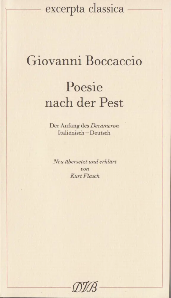 Cover: 9783871620270 | Poesie nach der Pest. Der Anfang des Decameron. Ital. /Dt. / Poesie...