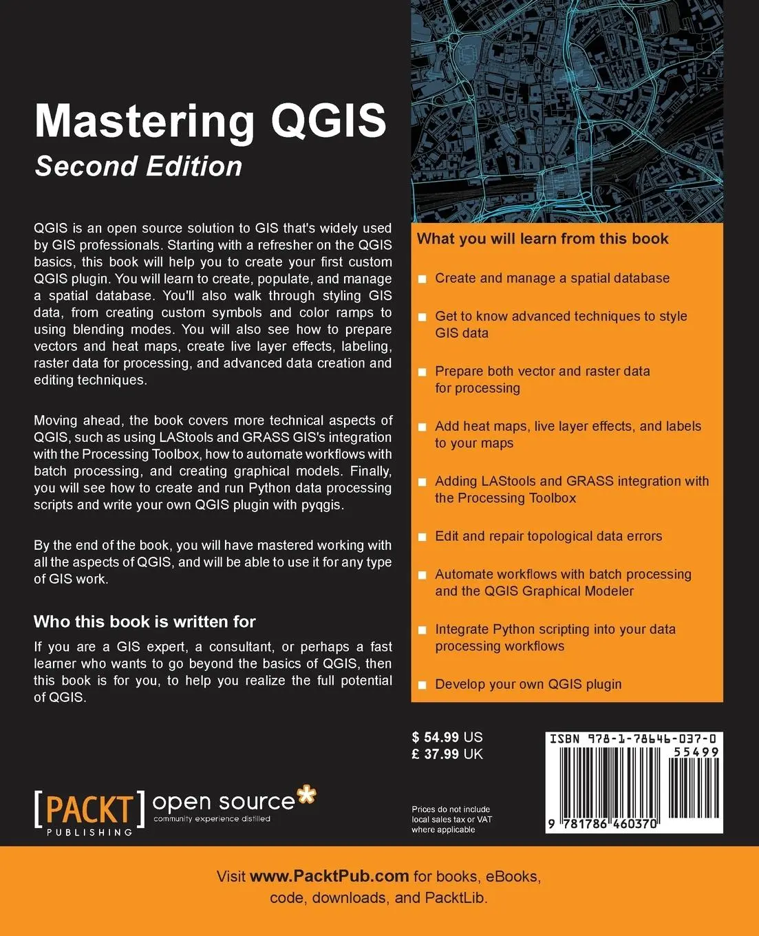 Rückseite: 9781786460370 | Mastering QGIS - Second Edition | Kurt Menke (u. a.) | Taschenbuch