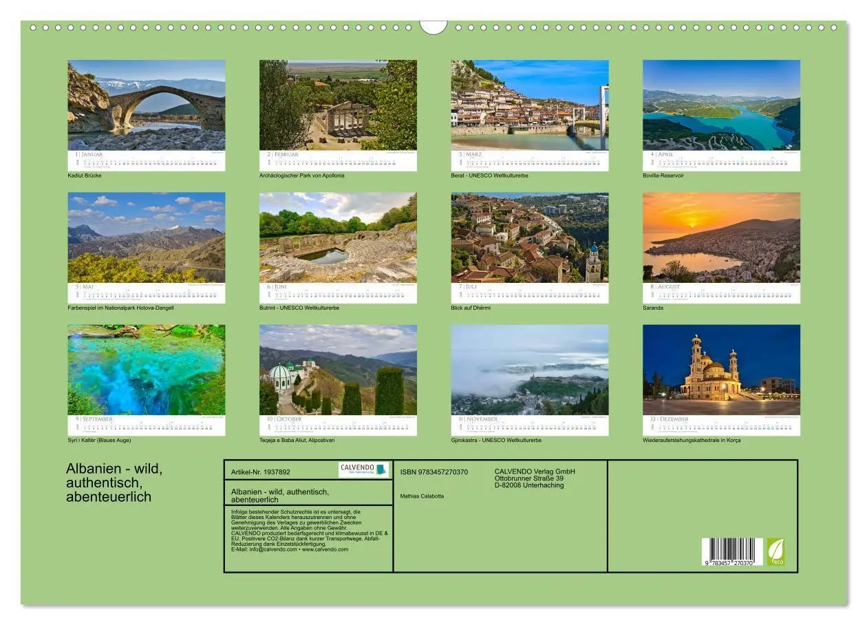 Bild: 9783457270370 | Albanien - wild, authentisch, abenteuerlich (Wandkalender 2026 DIN...