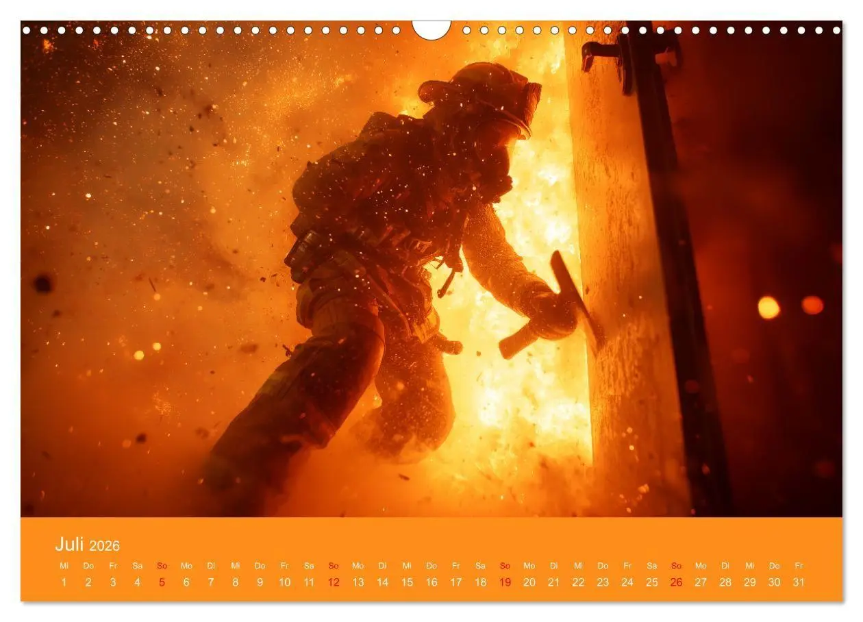 Bild: 9783516670370 | Feuer und Flamme - Feuerwehrkalender (Wandkalender 2026 DIN A3...