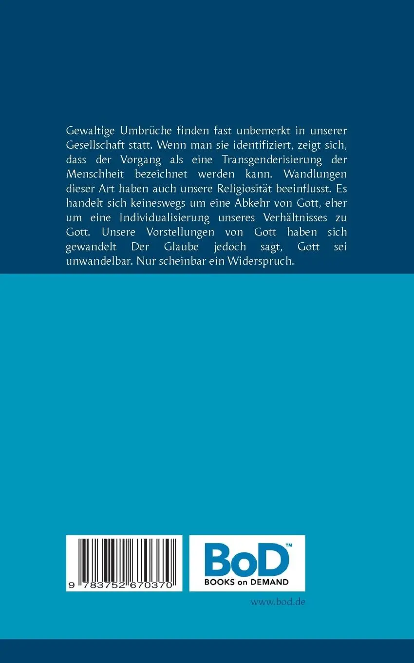 Rückseite: 9783752670370 | Rückkehr zum Urvertrauen | Christoph-Maria Liegener | Taschenbuch