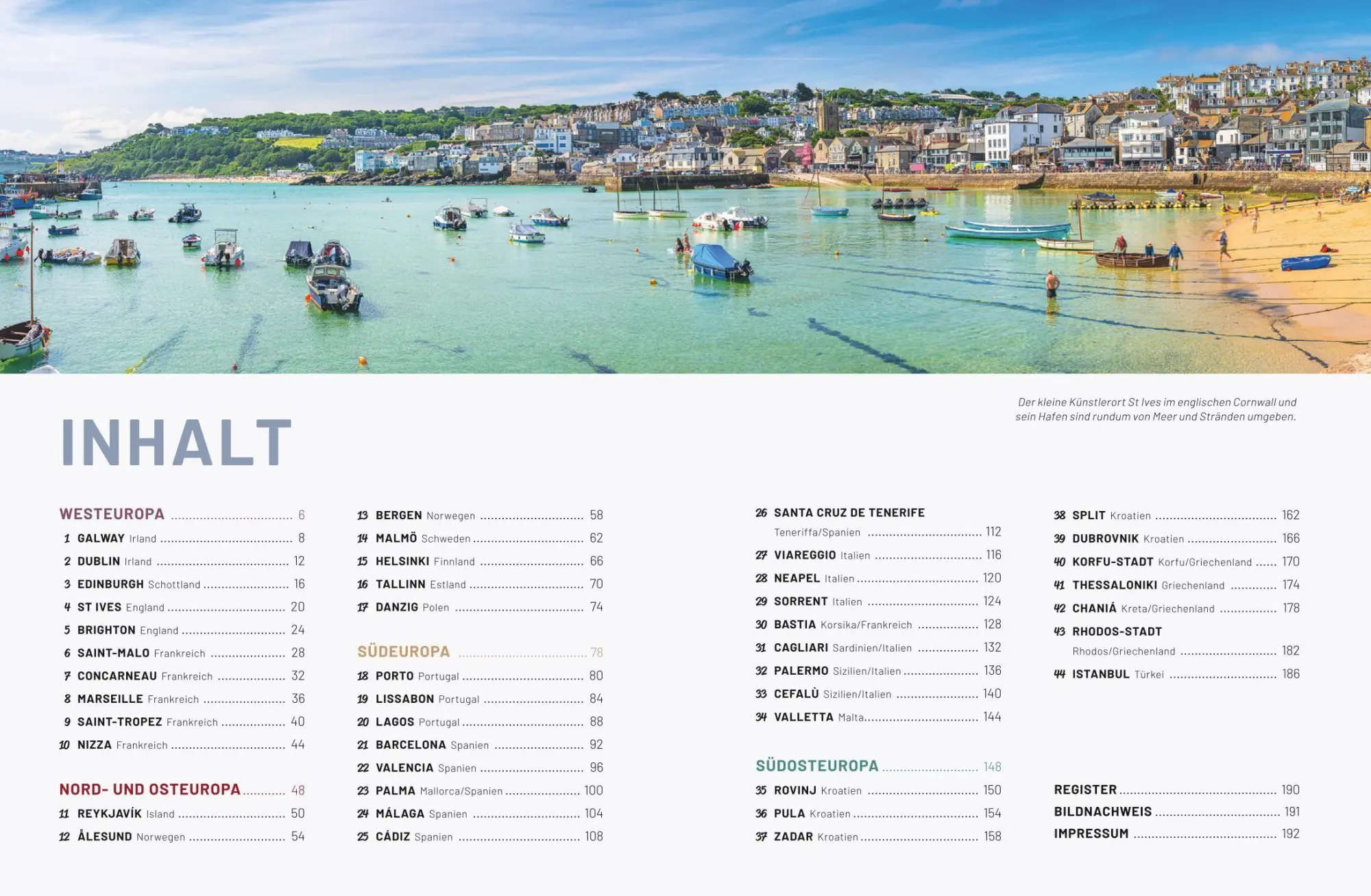 Bild: 9783846410370 | Die schönsten Küstenstädte in Europa | 44 traumhafte Ziele am Meer