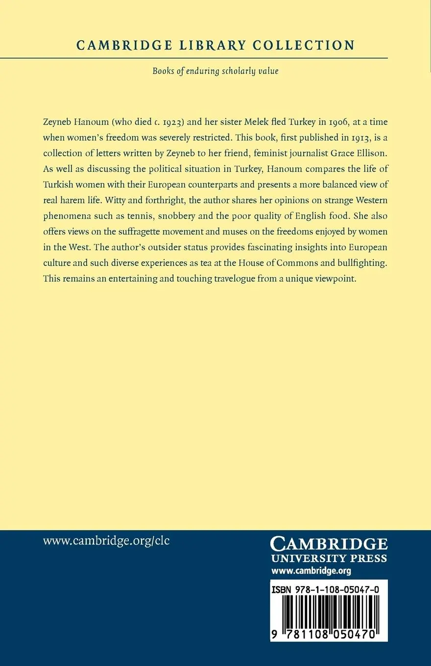 Rückseite: 9781108050470 | A Turkish Woman's European Impressions | Zeyneb Hanoum | Taschenbuch
