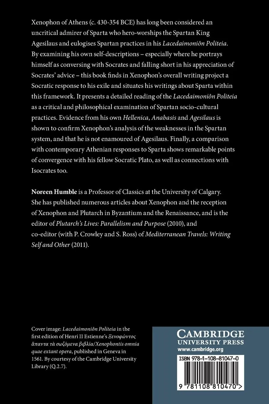 Rückseite: 9781108810470 | Xenophon of Athens | Noreen Humble | Taschenbuch | Englisch | 2023