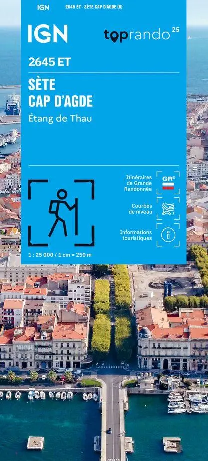 Cover: 9782758560470 | 2645ET Sète - Cap D'Agde - Étang De Thau | 1:25000 | (Land-)Karte