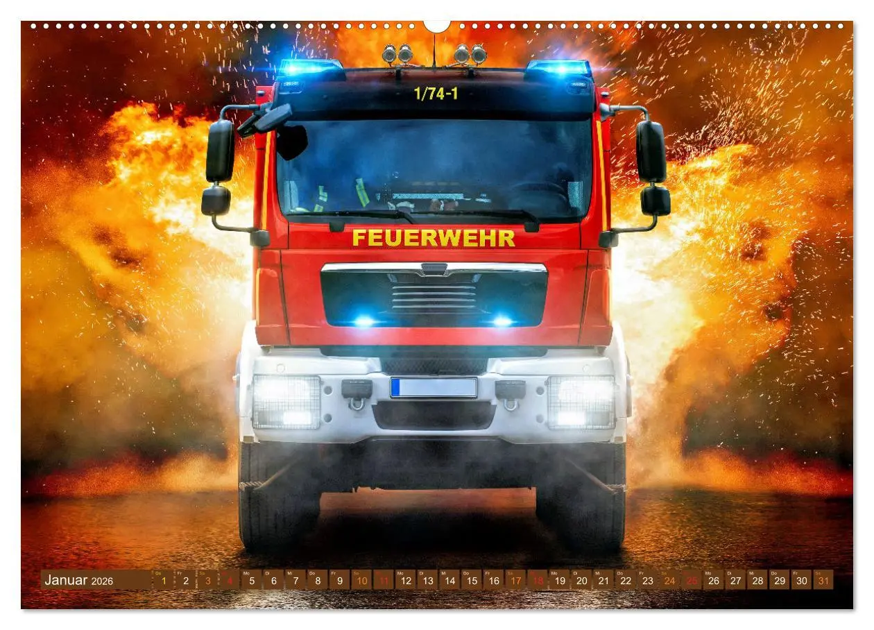 Bild: 9783457260470 | Im Bann der Rettung - Feuerwehr (Wandkalender 2026 DIN A2 quer),...