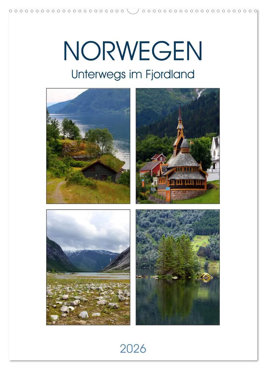 Cover: 9783516420470 | Norwegen - Unterwegs im Fjordland (Wandkalender 2026 DIN A2 hoch),...