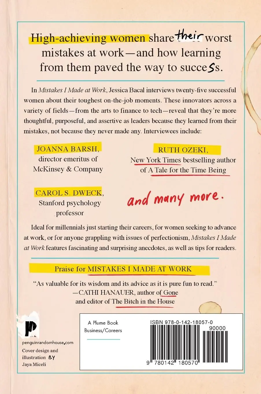 Rückseite: 9780142180570 | Mistakes I Made at Work | Jessica Bacal | Taschenbuch | 252 S. | 2014