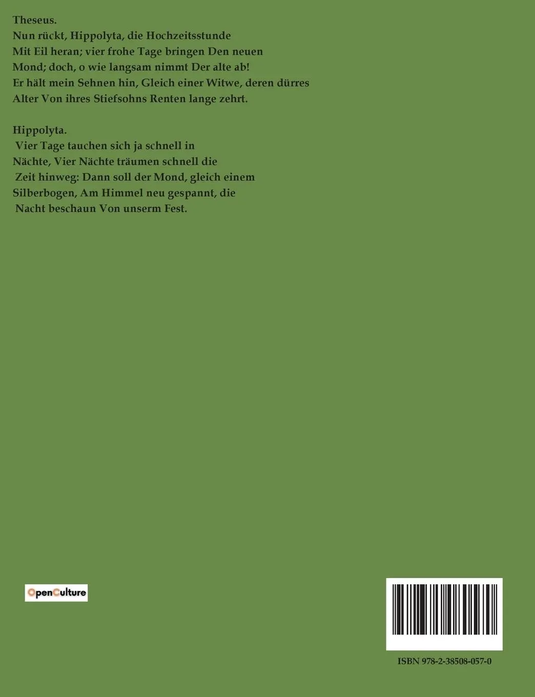 Rückseite: 9782385080570 | Ein Sommernachtstraum | William Shakespeare | Taschenbuch | 74 S.