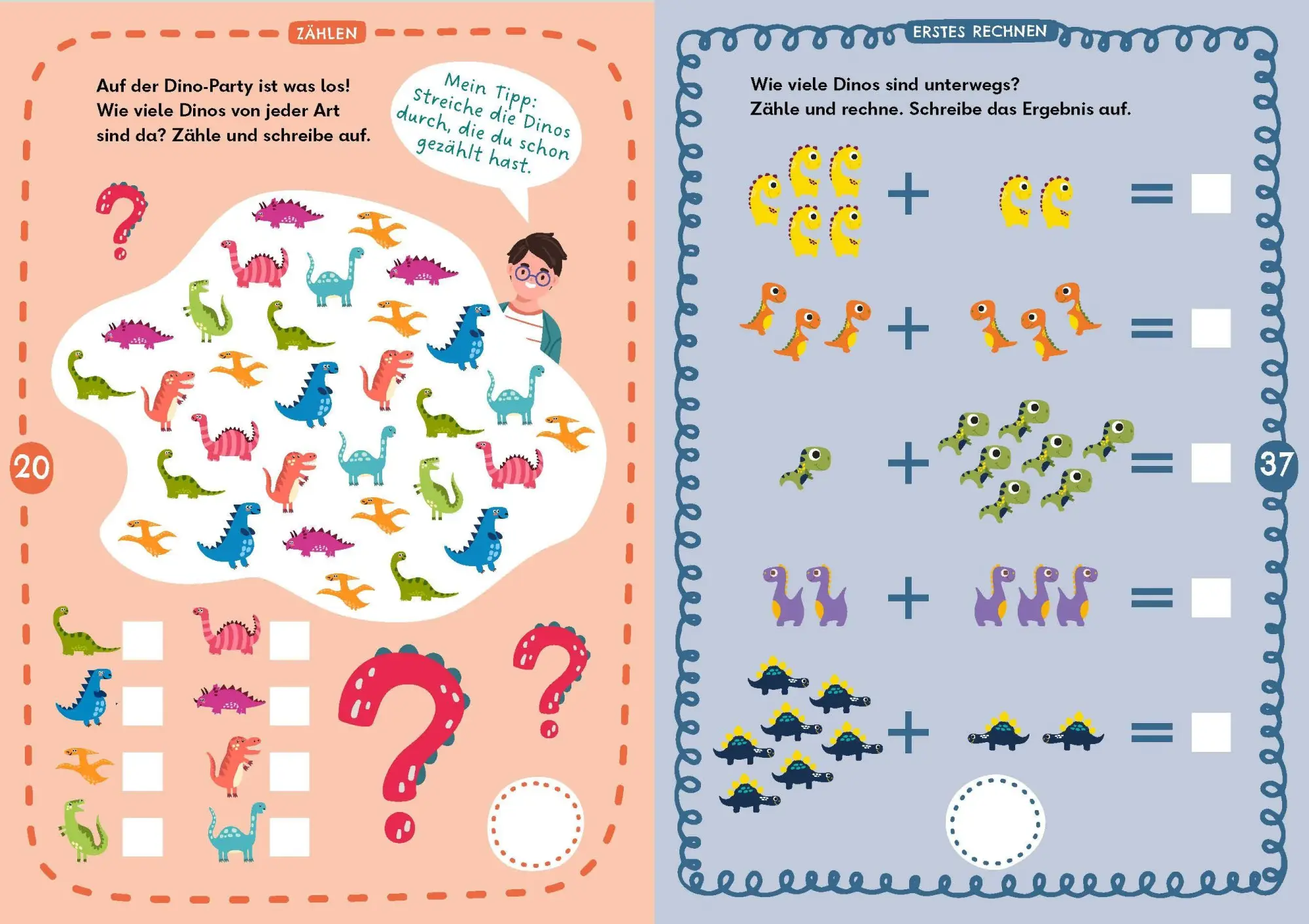 Bild: 9783411780570 | Rechenrätsel für mutige Kinder - Wilde Welt der Dinos - ab 6 Jahren