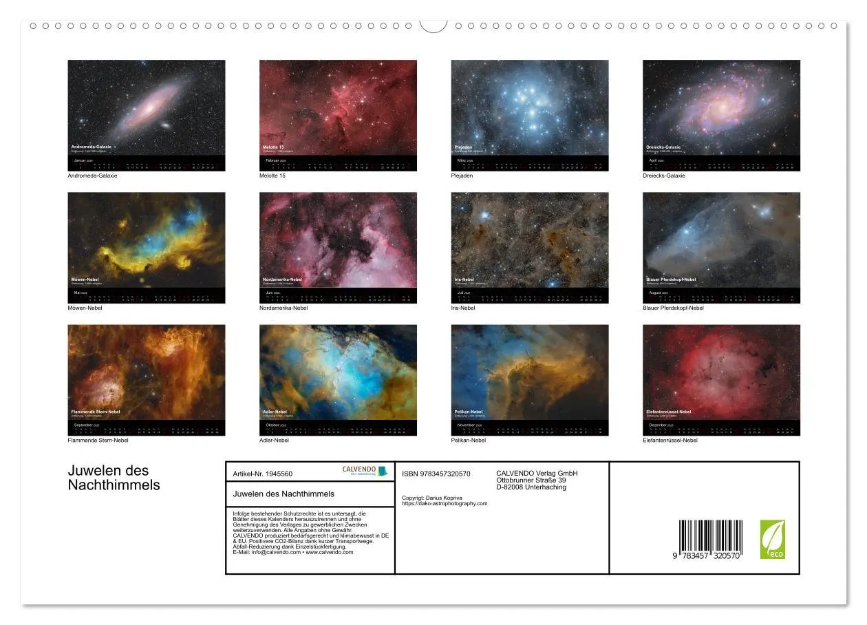 Bild: 9783457320570 | Juwelen des Nachthimmels (hochwertiger Premium Wandkalender 2026...
