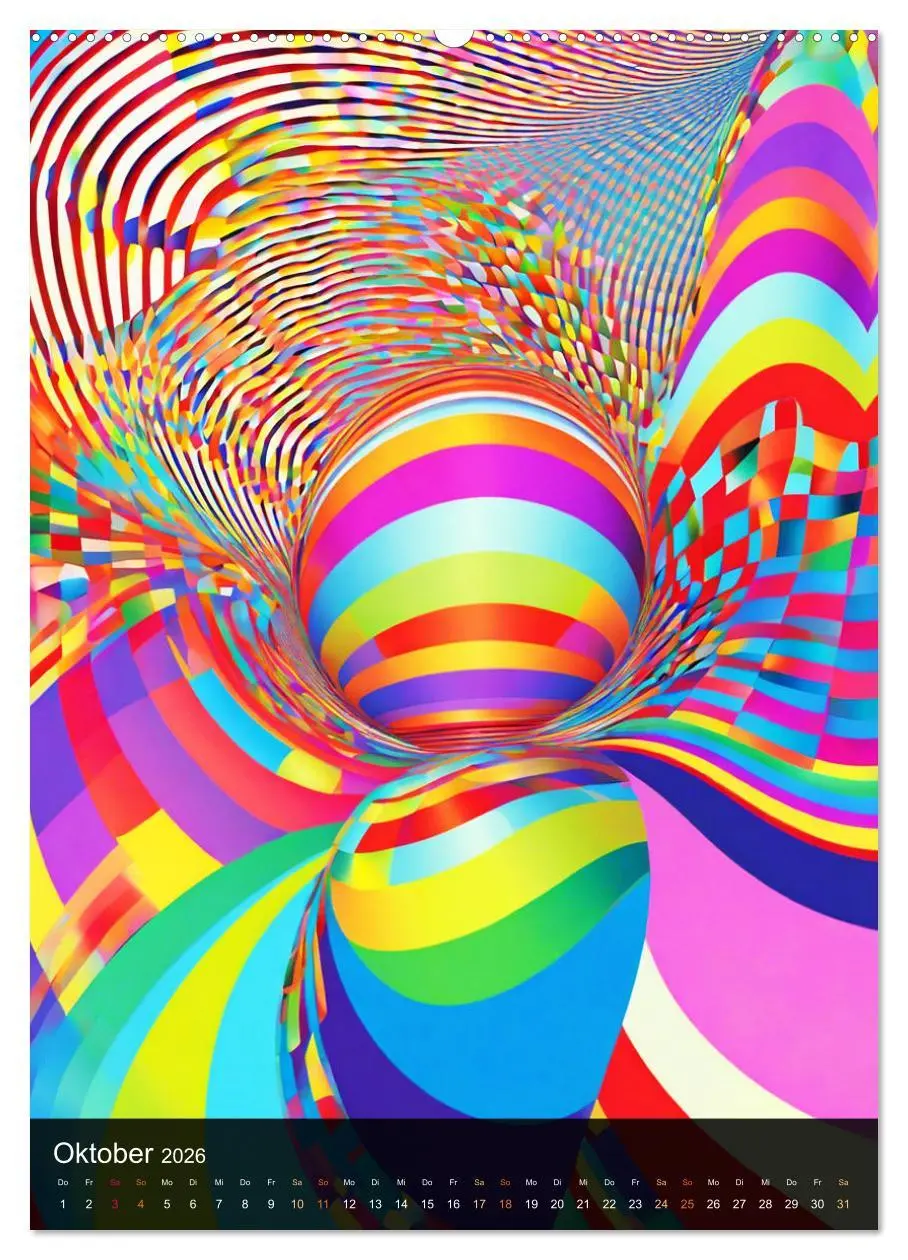Bild: 9783516270570 | OP Art Nichts für schwache Augen (Wandkalender 2026 DIN A2 hoch),...