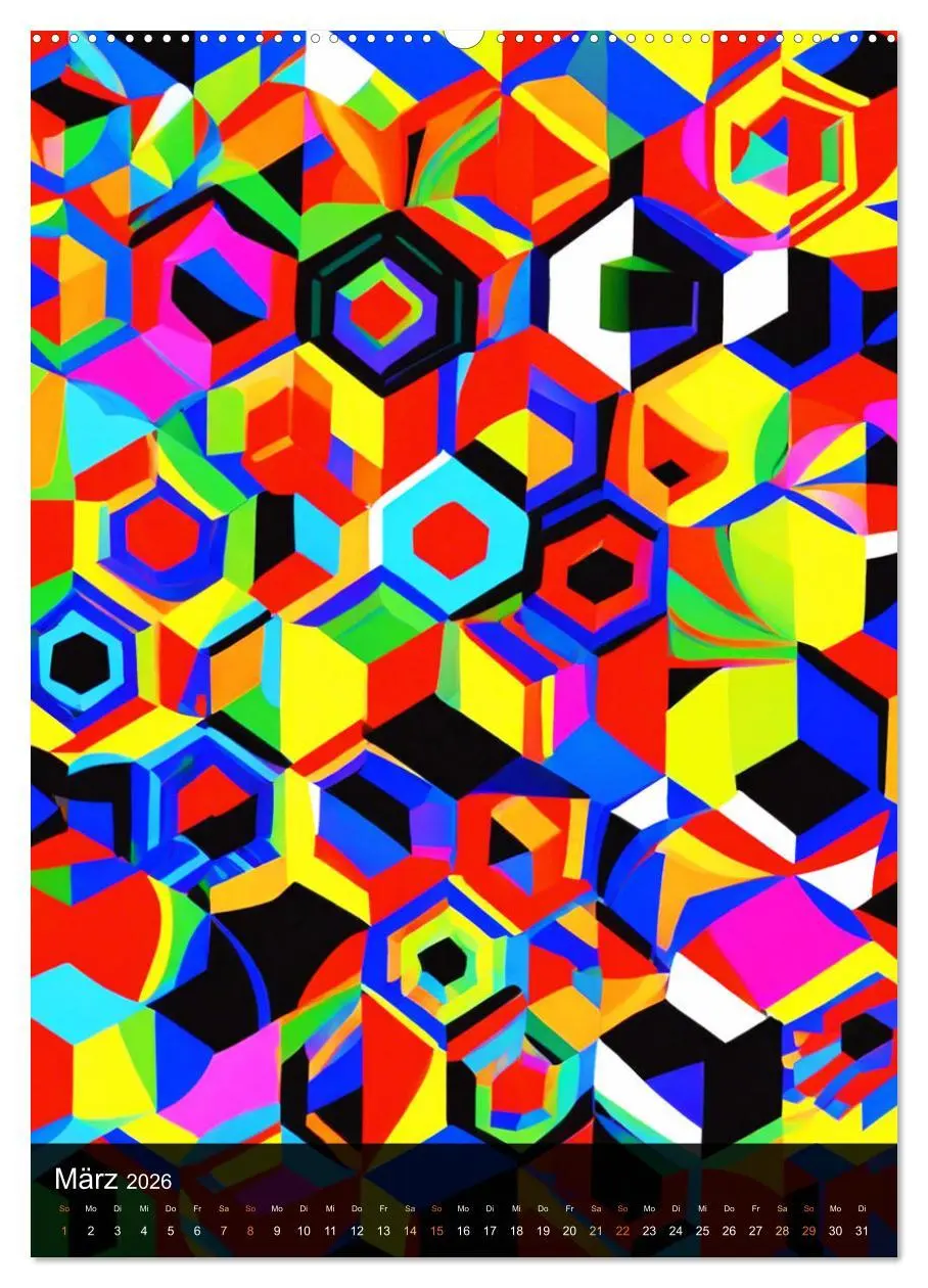 Bild: 9783516270570 | OP Art Nichts für schwache Augen (Wandkalender 2026 DIN A2 hoch),...