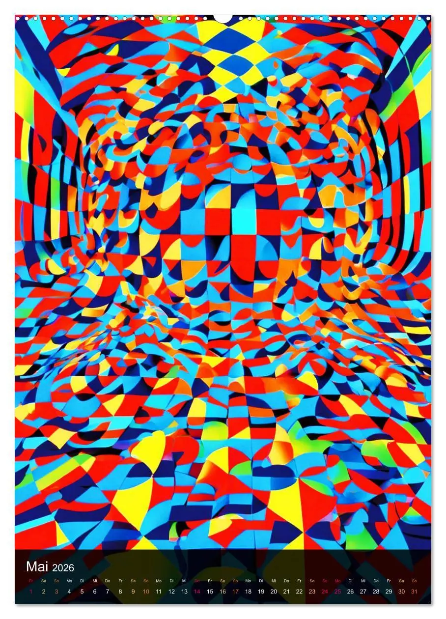 Bild: 9783516270570 | OP Art Nichts für schwache Augen (Wandkalender 2026 DIN A2 hoch),...