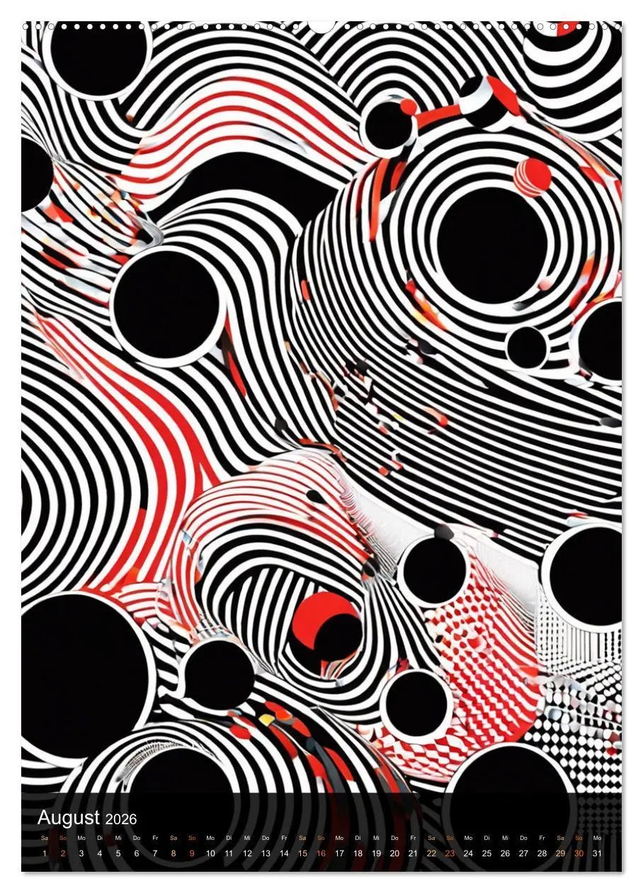 Bild: 9783516270570 | OP Art Nichts für schwache Augen (Wandkalender 2026 DIN A2 hoch),...