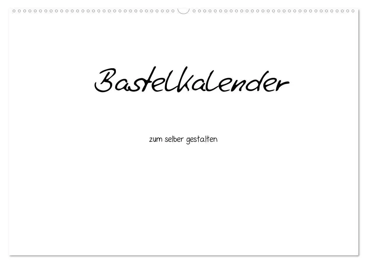 Cover: 9783594180570 | Bastelkalender - Weiss (Wandkalender 2027 DIN A2 quer), CALVENDO...