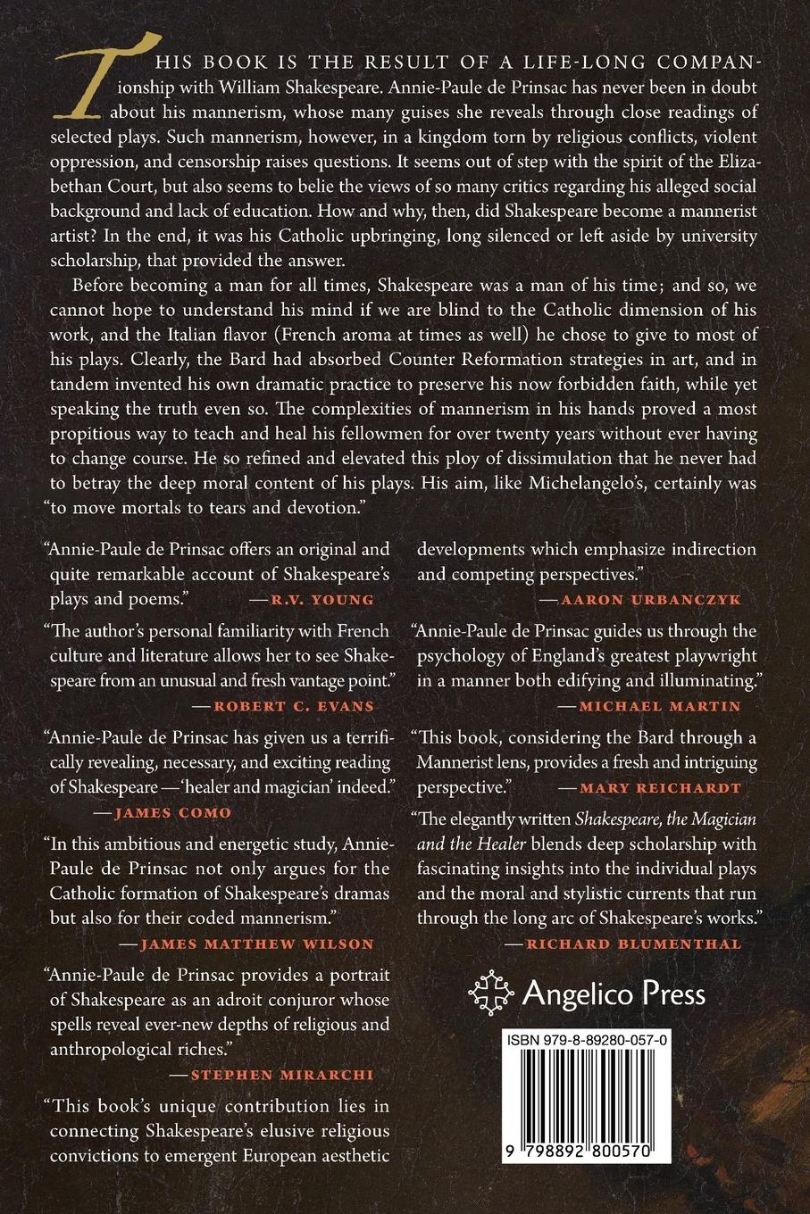Rückseite: 9798892800570 | Shakespeare, the Magician and the Healer | Annie-Paule de Prinsac