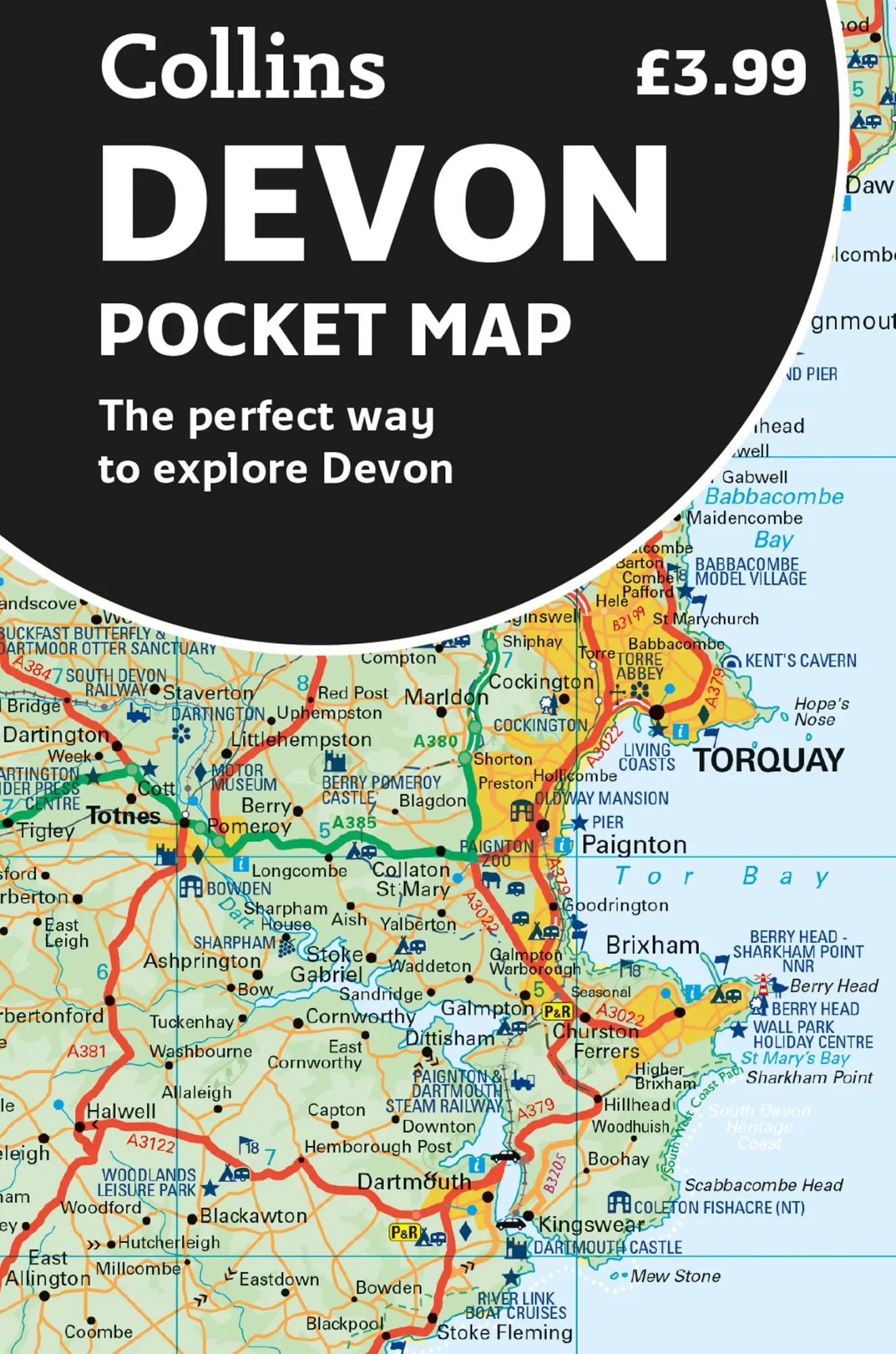 Cover: 9780008520670 | Devon Pocket Map | The Perfect Way to Explore Devon | Collins Gcse