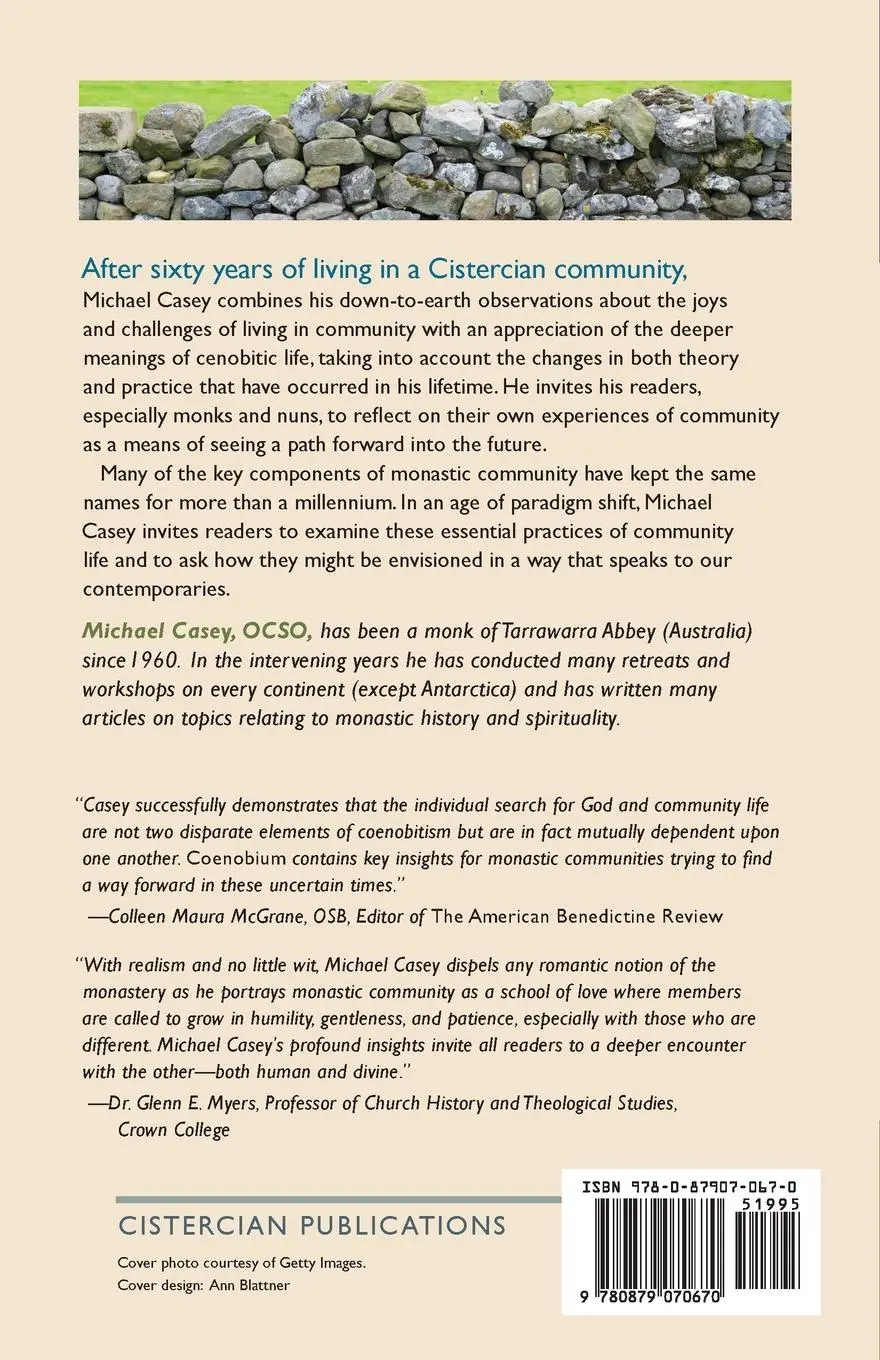 Rückseite: 9780879070670 | Coenobium | Reflections on Monastic Community | Michael Casey | Buch