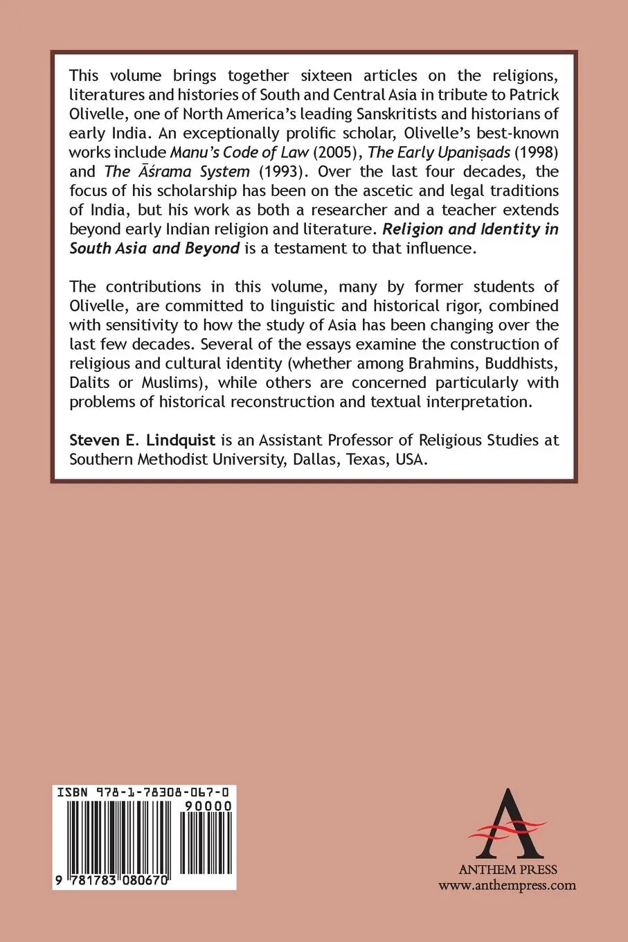 Rückseite: 9781783080670 | Religion and Identity in South Asia and Beyond | Steven E. Lindquist