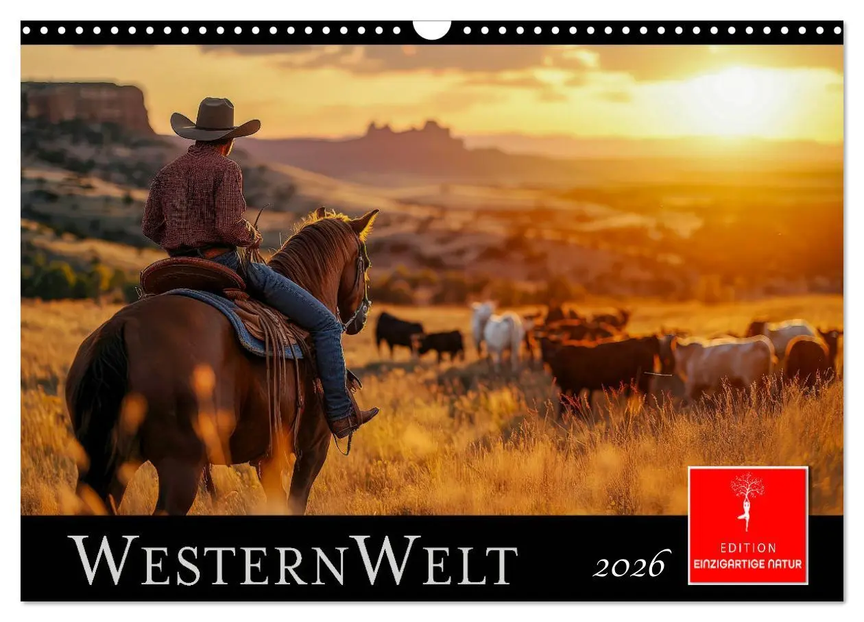 Cover: 9783457310670 | Westernwelt (Wandkalender 2026 DIN A3 quer), CALVENDO Monatskalender