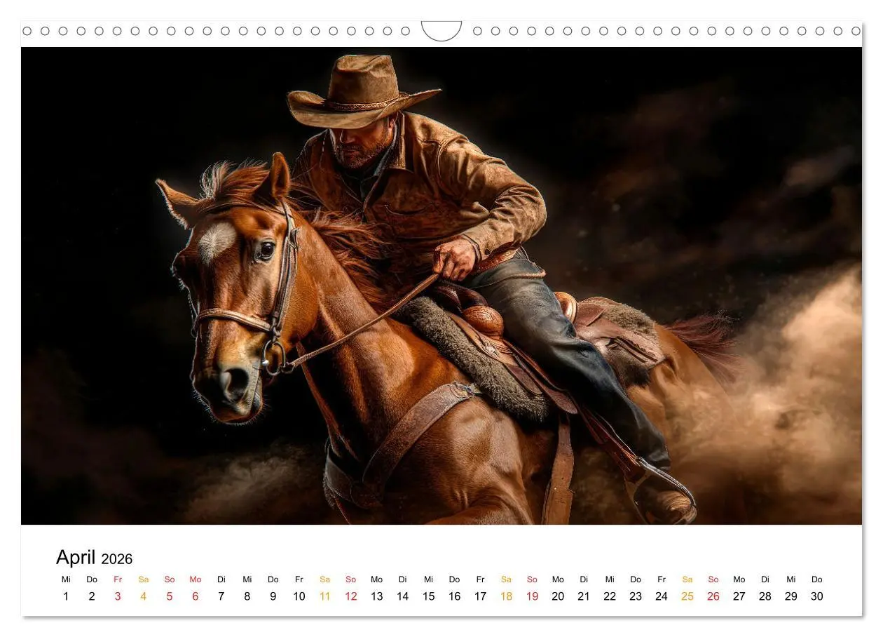 Bild: 9783457310670 | Westernwelt (Wandkalender 2026 DIN A3 quer), CALVENDO Monatskalender