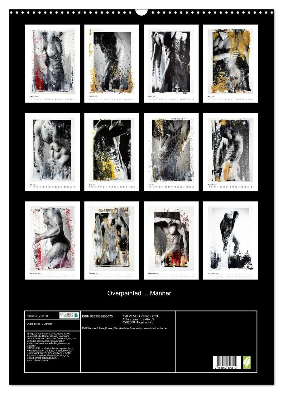 Bild: 9783569800670 | Overpainted... Männer (Wandkalender 2027 DIN A2 hoch), CALVENDO...
