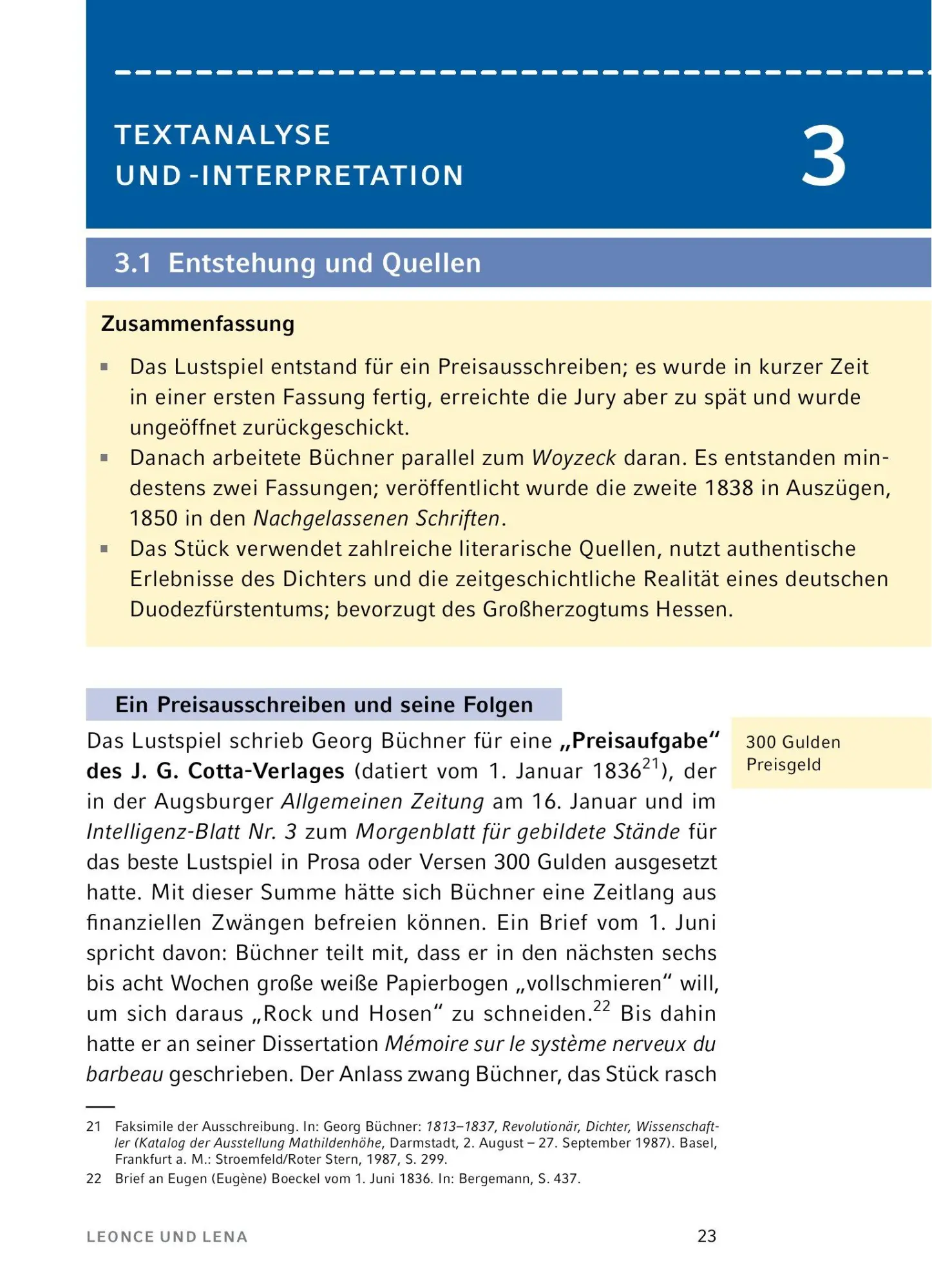 Bild: 9783804420670 | Leonce und Lena - Textanalyse und Interpretation | Georg Büchner