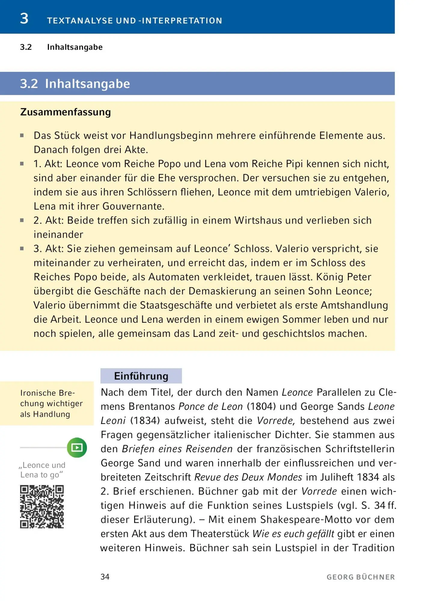 Bild: 9783804420670 | Leonce und Lena - Textanalyse und Interpretation | Georg Büchner