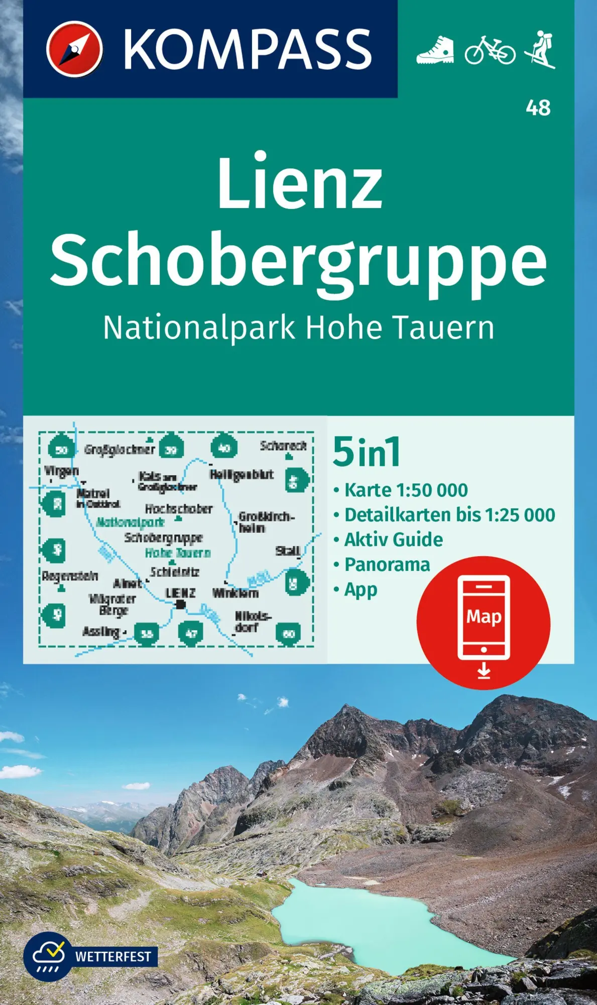 Cover: 9783991540670 | KOMPASS Wanderkarte 48 Lienz, Schobergruppe, Nationalpark Hohe...