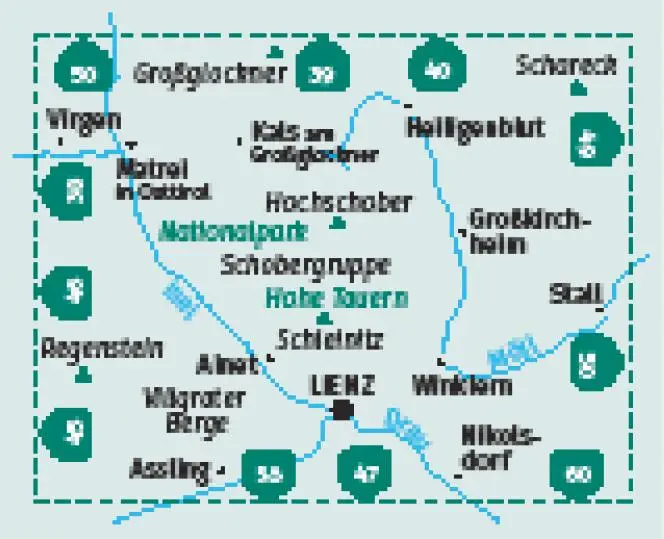 Bild: 9783991540670 | KOMPASS Wanderkarte 48 Lienz, Schobergruppe, Nationalpark Hohe...