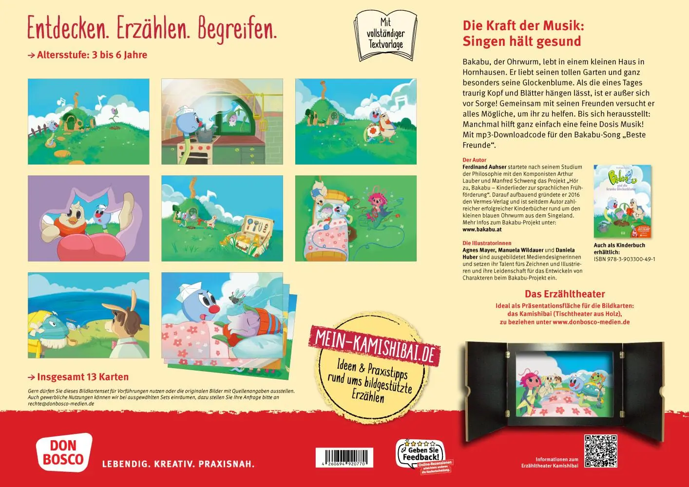 Bild: 4260694920770 | Bakabu und die kranke Glockenblume. Kamishibai Bildkartenset | Auhser