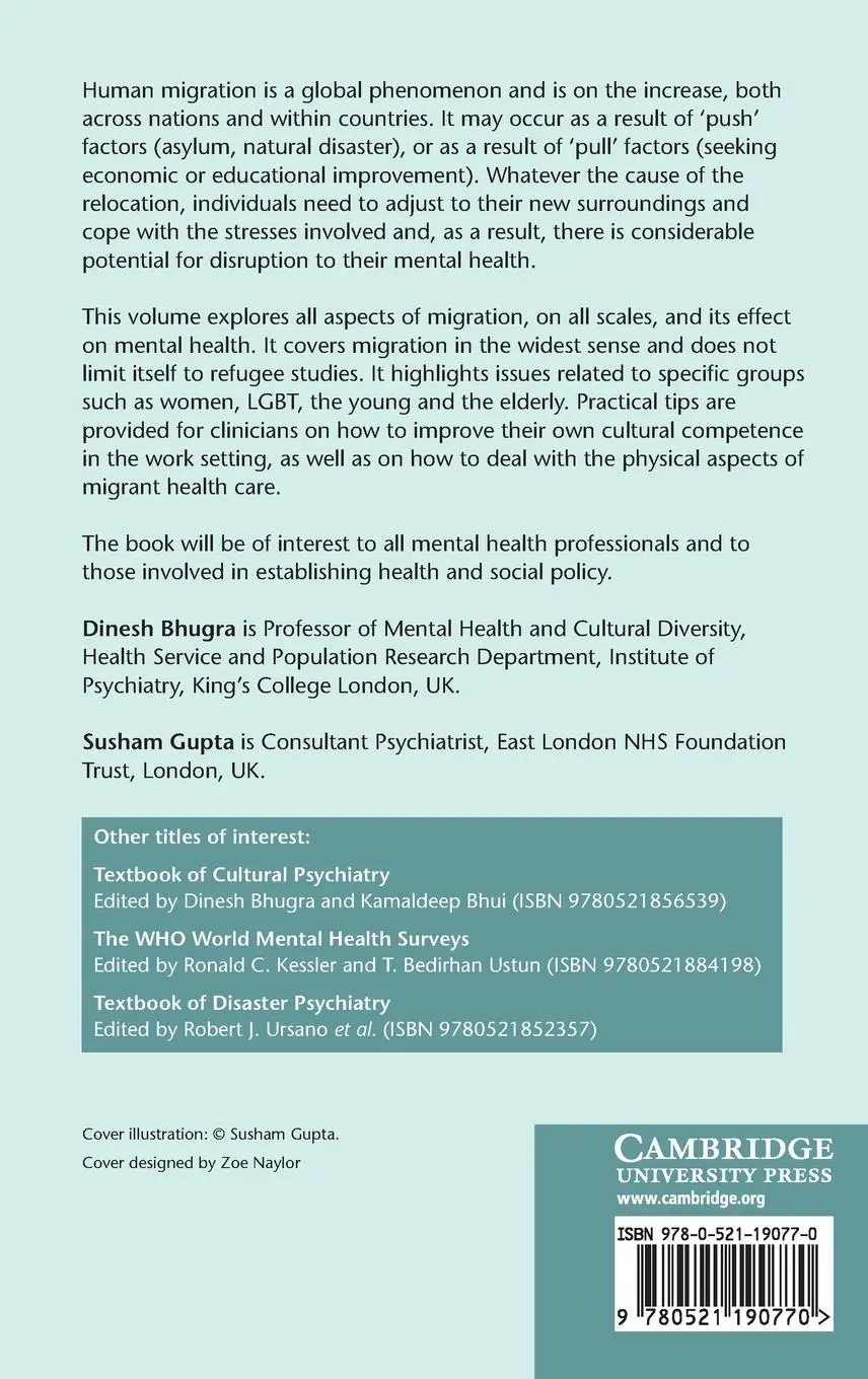 Rückseite: 9780521190770 | Migration and Mental Health | Dinesh Bhugra (u. a.) | Buch | Gebunden