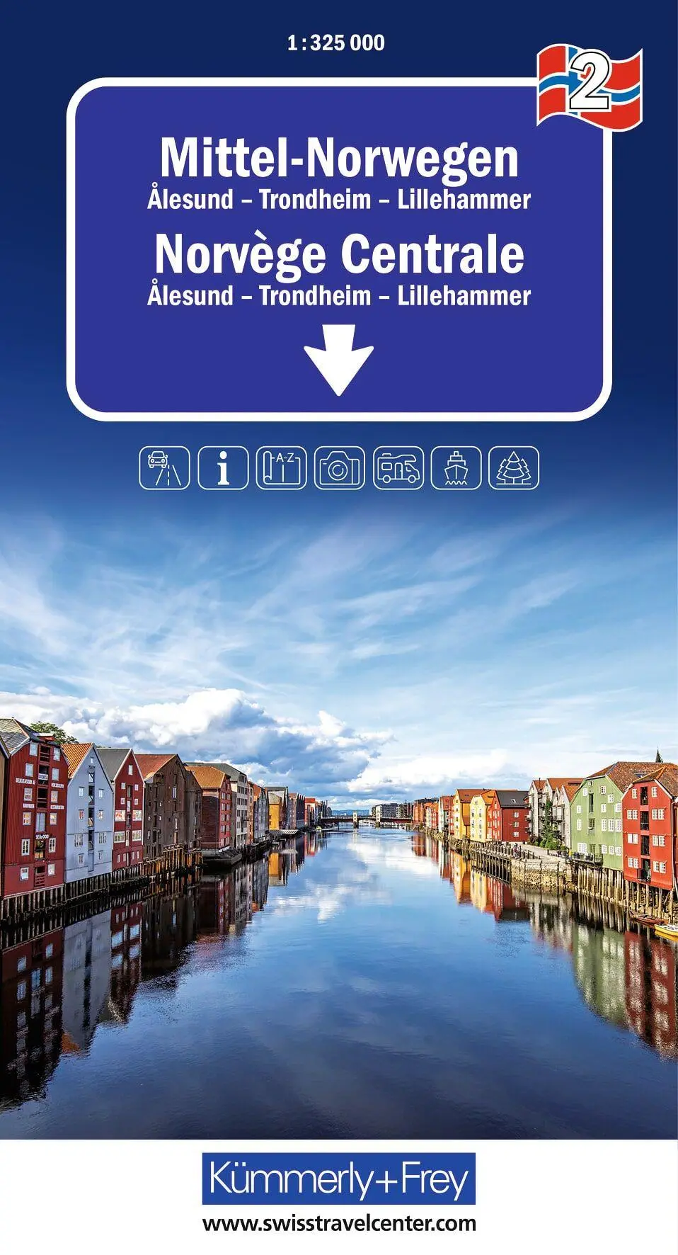 Cover: 9783259300770 | Kümmerly+Frey Regional-Strassenkarte 2 Mittel-Norwegen 1:325.000
