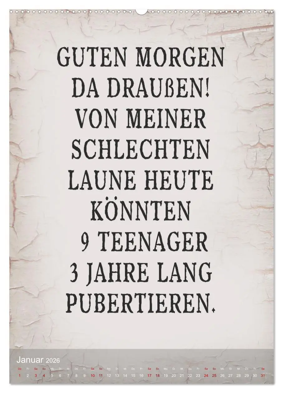 Bild: 9783516250770 | Ziemlich schlecht gelaunt (hochwertiger Premium Wandkalender 2026...