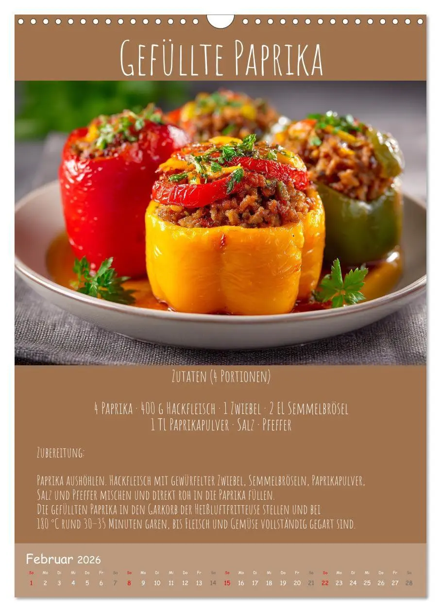Bild: 9783516700770 | REZEPTE - Kochen in der Heißluftfritteuse (Wandkalender 2026 DIN A3...