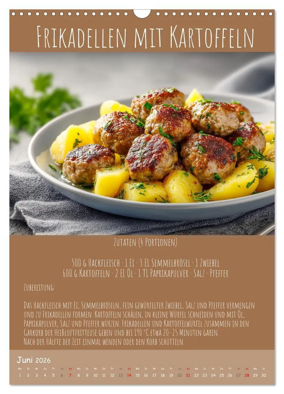 Bild: 9783516700770 | REZEPTE - Kochen in der Heißluftfritteuse (Wandkalender 2026 DIN A3...