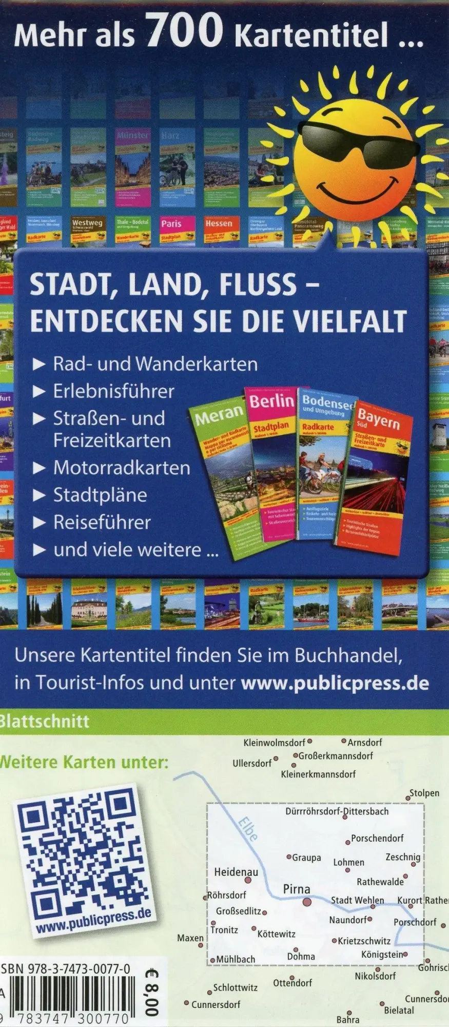 Bild: 9783747300770 | Pirna, Heidenau - Stadt Wehlen - Kurort Rathen - Königstein 1:25 000