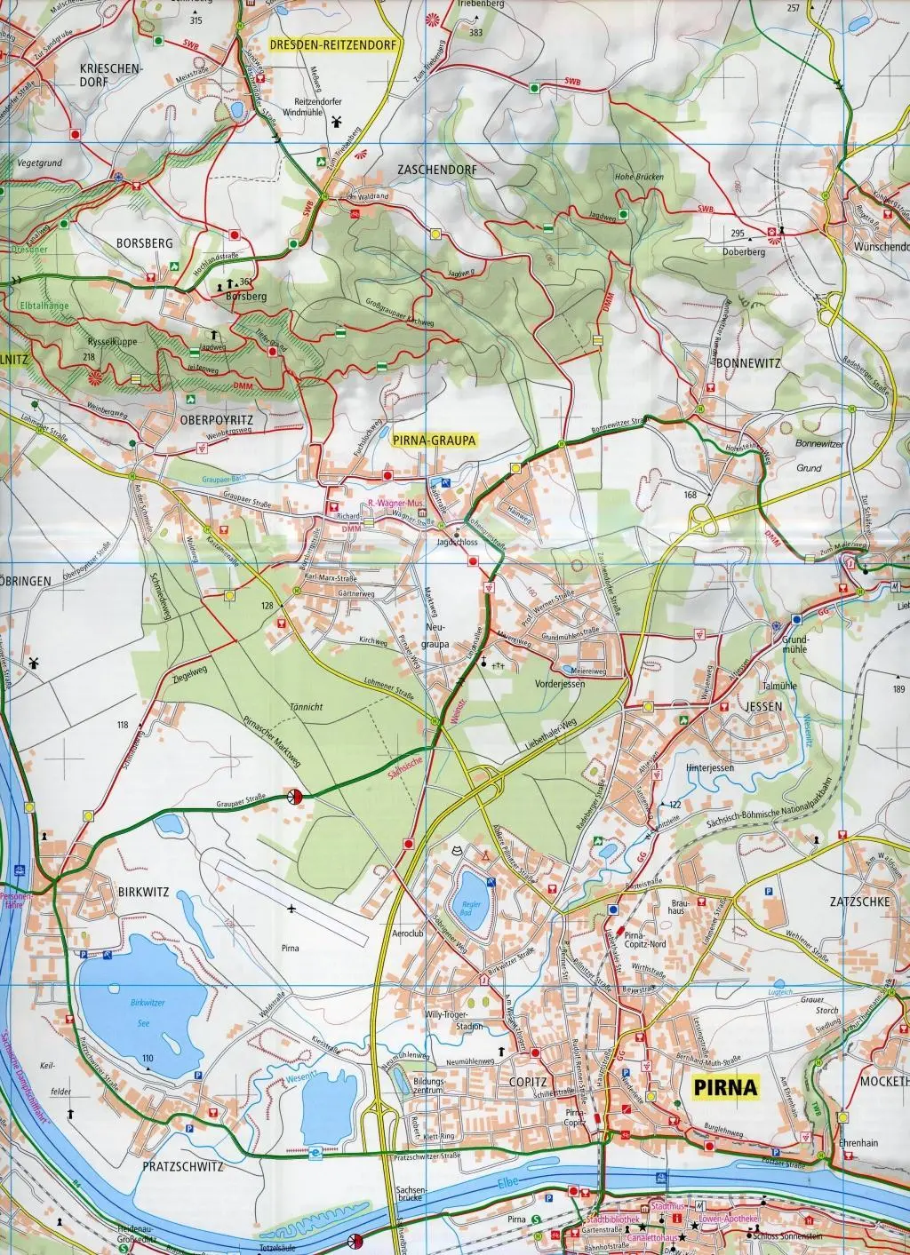 Bild: 9783747300770 | Pirna, Heidenau - Stadt Wehlen - Kurort Rathen - Königstein 1:25 000