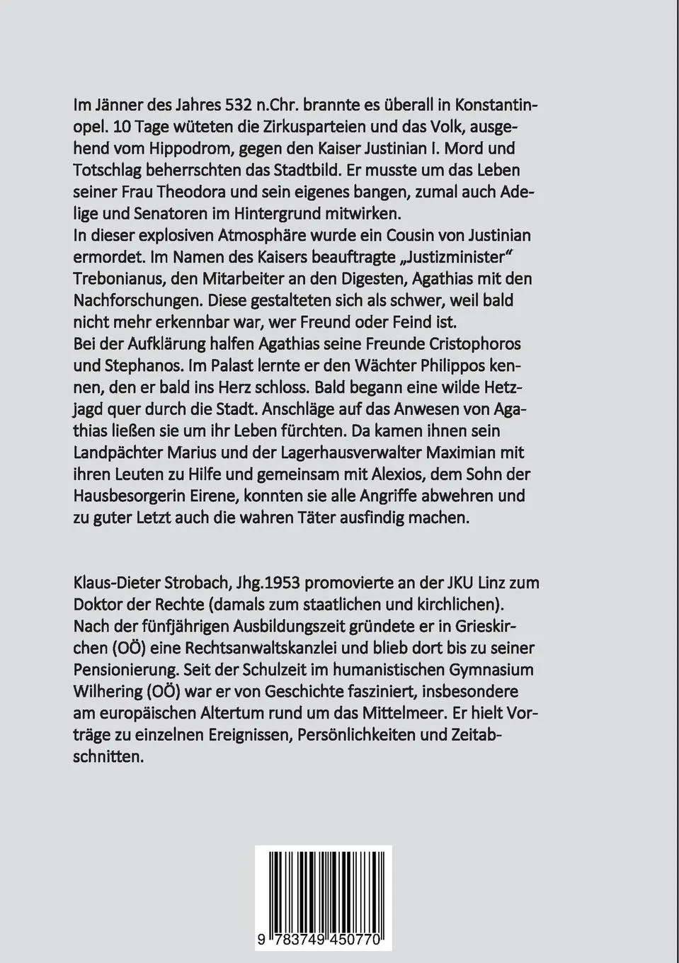 Rückseite: 9783749450770 | Mord im Hippodrom | Ein historischer Krimi | Klaus - Dieter Strobach
