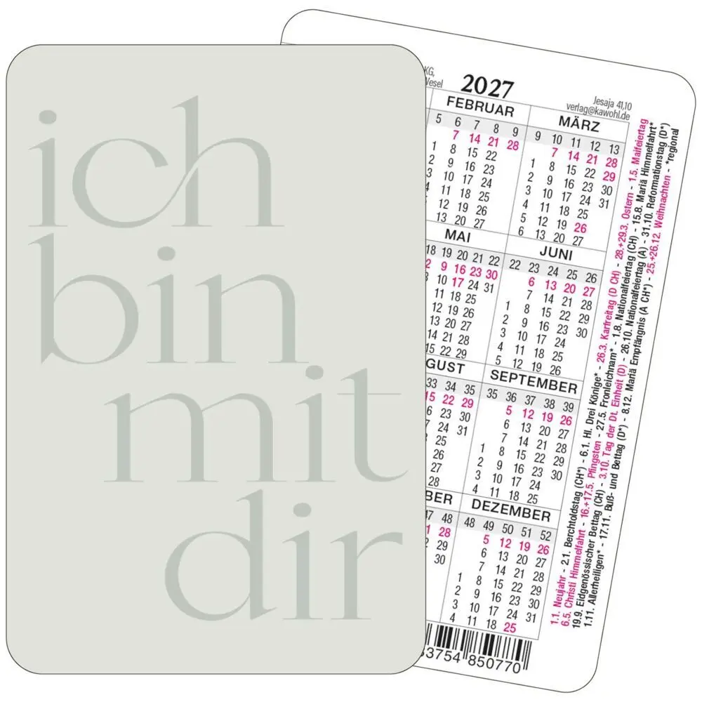 Cover: 9783754850770 | Ich bin mir dir 2027 | Spielkartenkalender | Kalender | Kalender