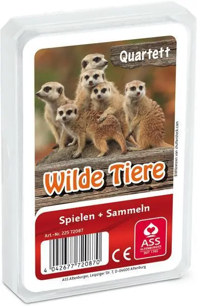 Cover: 4042677720870 | Tier-Quartett - Wilde Tiere | Spielkartenfabrik Altenburg GmbH | Spiel