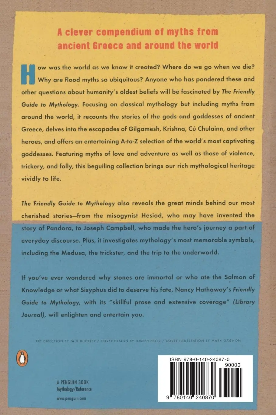 Rückseite: 9780140240870 | The Friendly Guide to Mythology | Nancy Hathaway | Taschenbuch | 2003