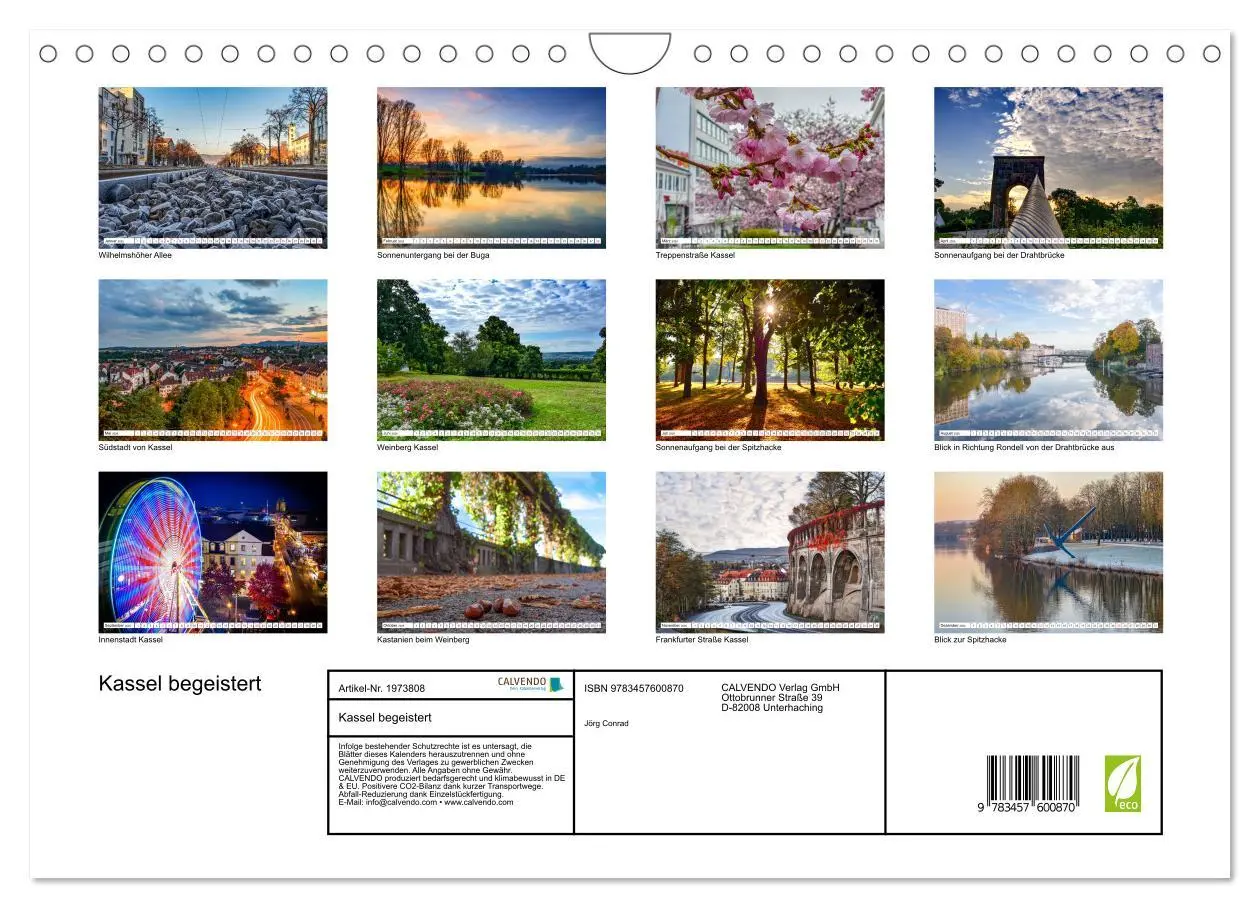 Bild: 9783457600870 | Kassel begeistert (Wandkalender 2026 DIN A4 quer), CALVENDO...