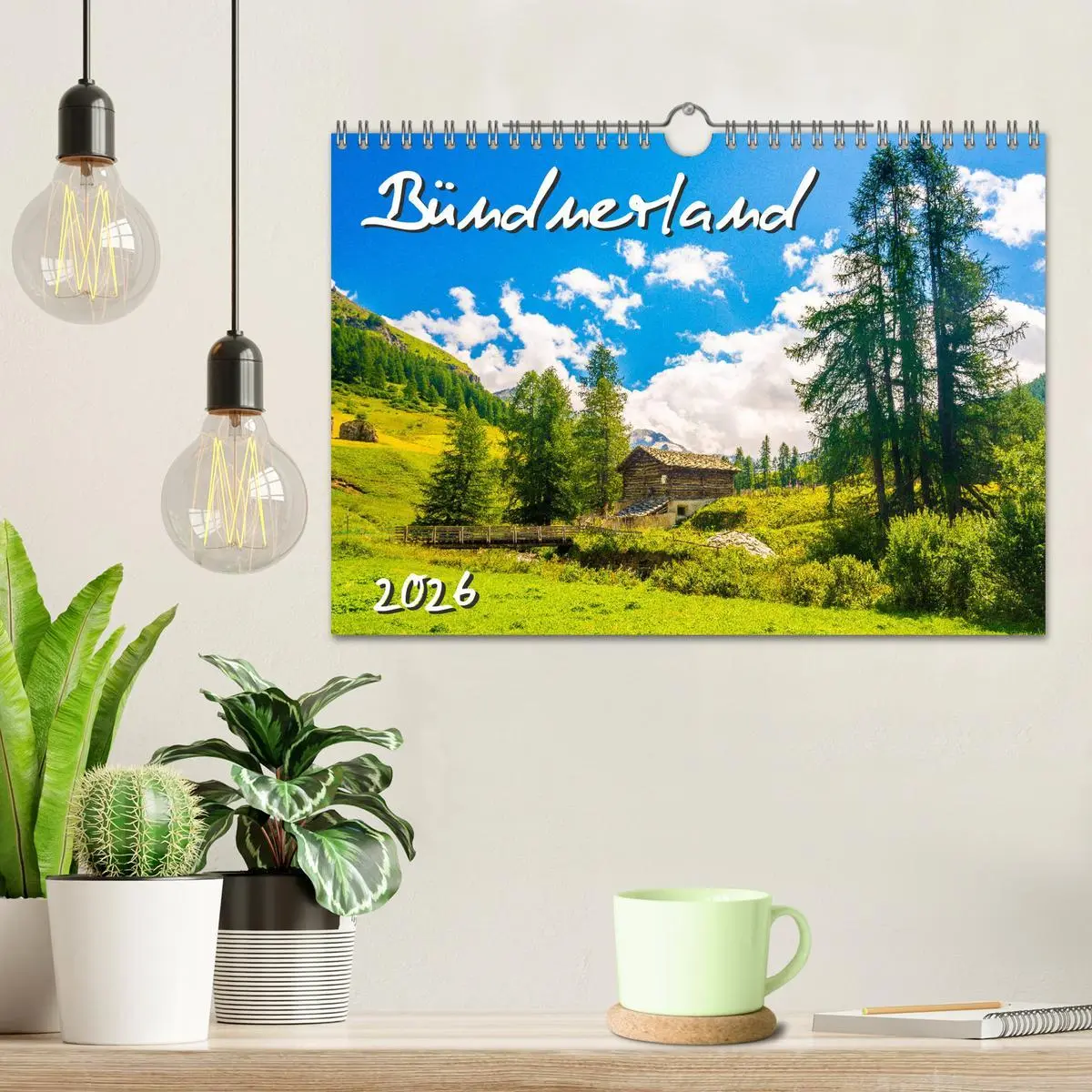 Bild: 9783457770870 | Bündnerland (Wandkalender 2026 DIN A4 quer), CALVENDO Monatskalender