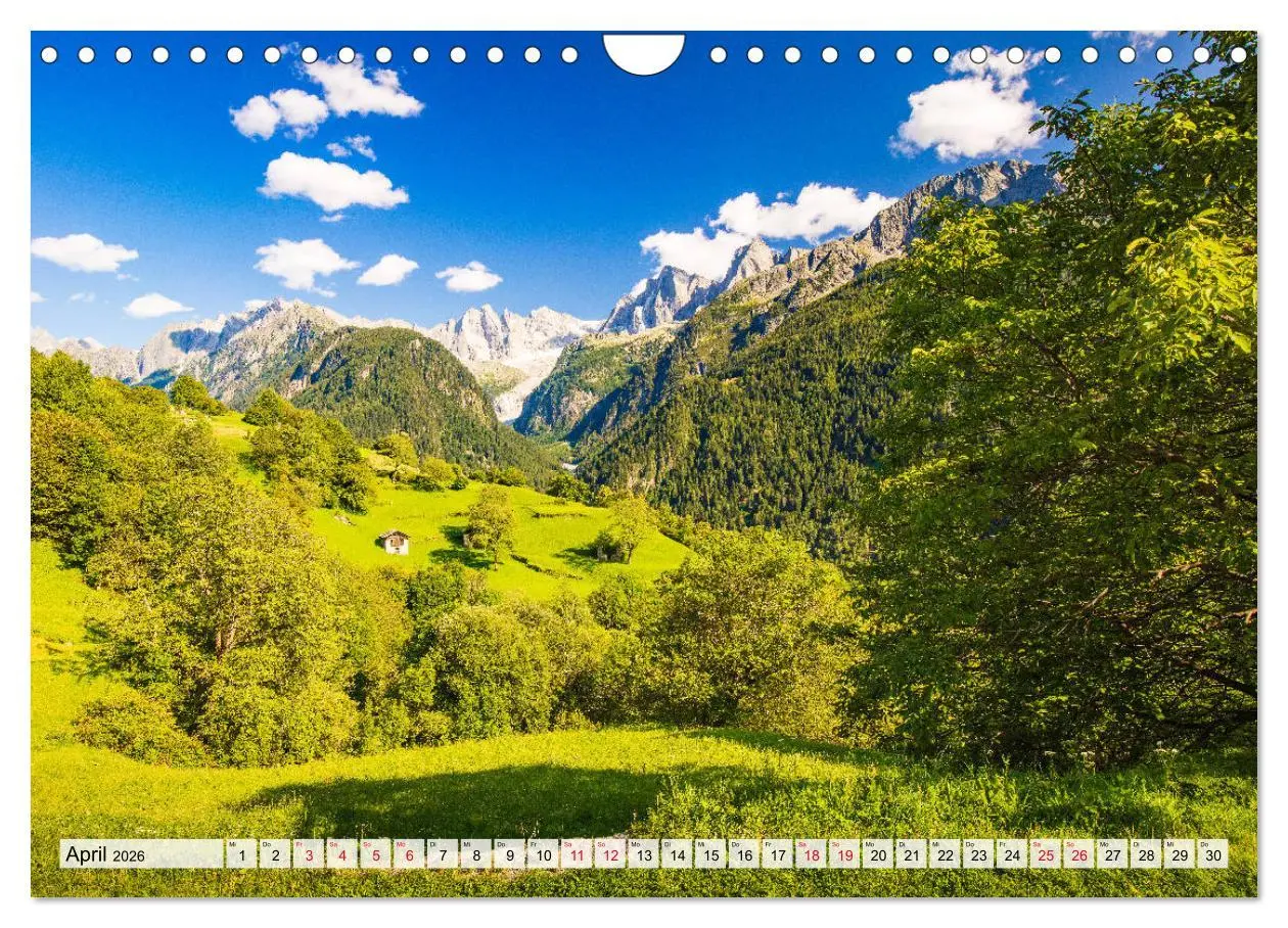Bild: 9783457770870 | Bündnerland (Wandkalender 2026 DIN A4 quer), CALVENDO Monatskalender
