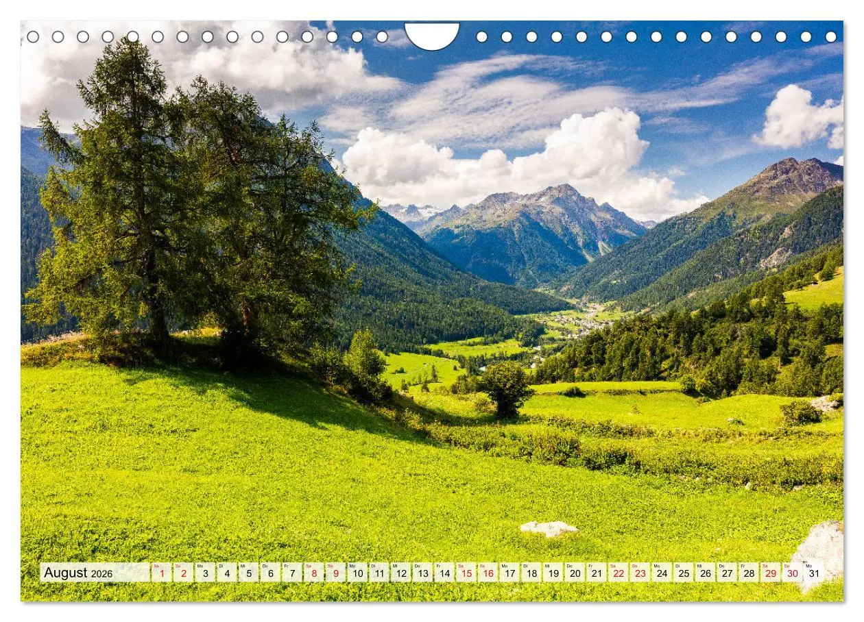Bild: 9783457770870 | Bündnerland (Wandkalender 2026 DIN A4 quer), CALVENDO Monatskalender