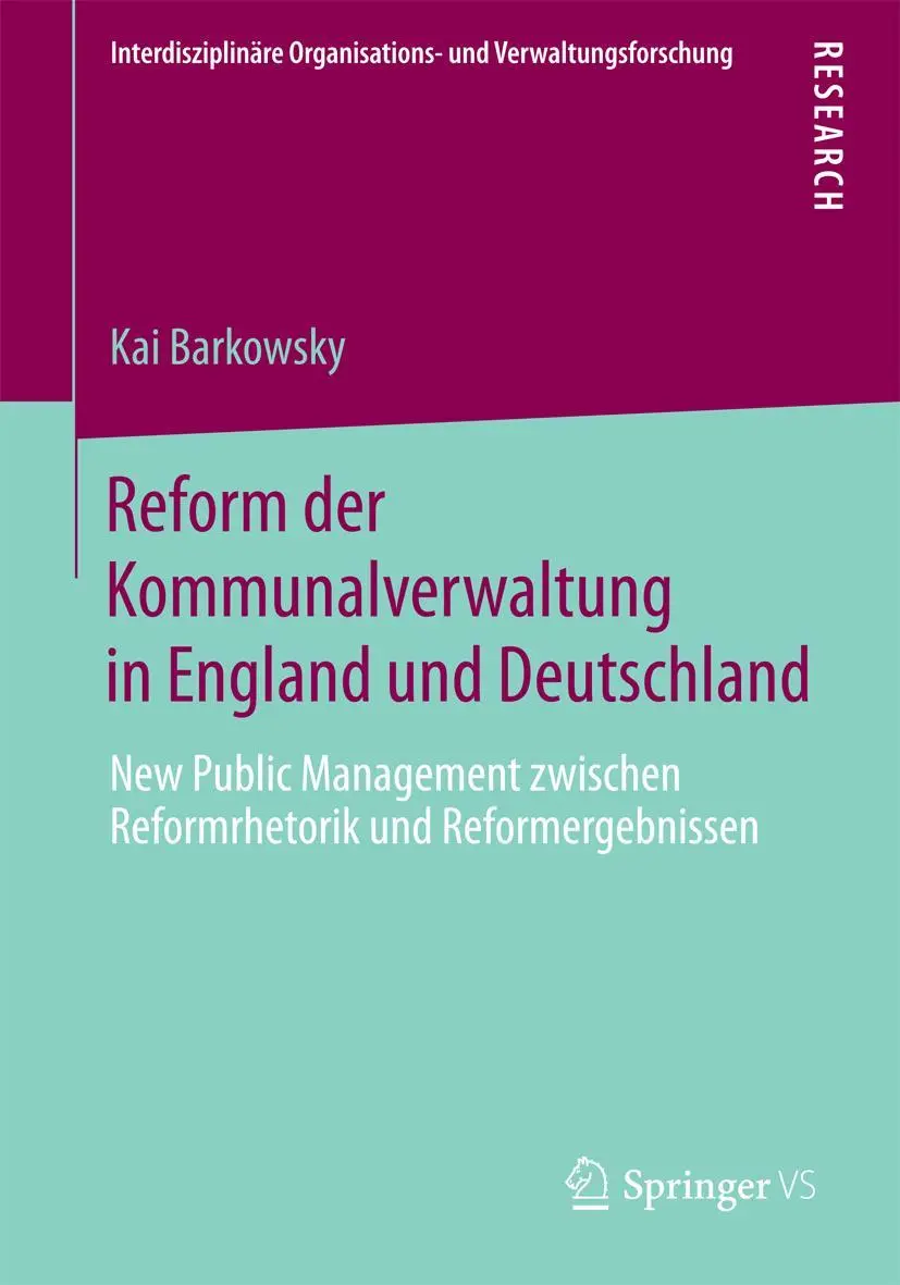 Cover: 9783658050870 | Reform der Kommunalverwaltung in England und Deutschland | Barkowsky