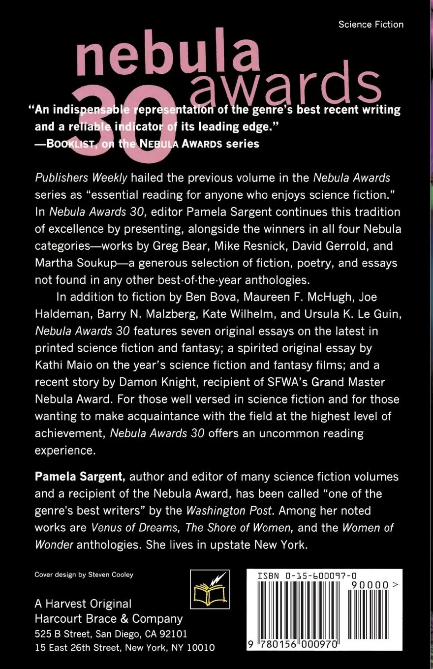 Rückseite: 9780156000970 | Nebula Awards 30 | Pamela Sargent | Taschenbuch | Englisch | 1996